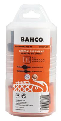 Bahco Sandflex® Bi-metalen gatzagenset | voor metaal en houtsoorten | 19 mm - 76 mm - 14-delig - 3834-PROMO-122-76