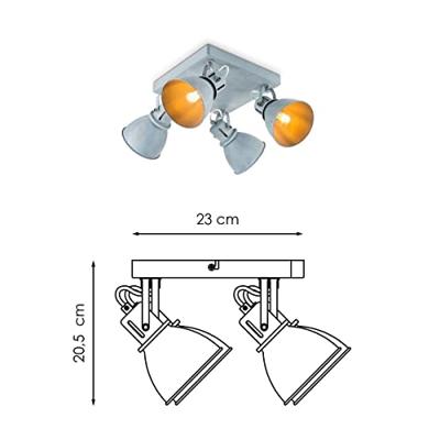 Home sweet home fama 4L LED opbouwspot Ø 23 cm grijs Home sweet home fama 4L LED opbouwspot Ø 23 cm grijs