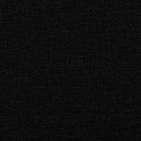 3-delige loungeset met kussens stof zwart - thumbnail