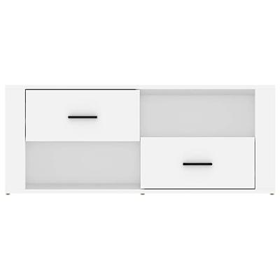 Tv-meubel 100x35x40 cm bewerkt hout wit