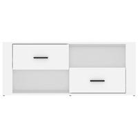Tv-meubel 100x35x40 cm bewerkt hout wit - thumbnail