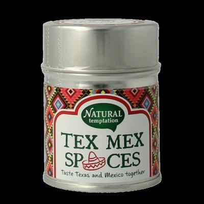 Natural Temptation Tex Mex spices blikje bio 40 Gram