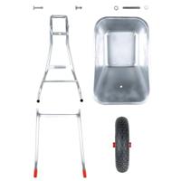 Kruiwagen 90 L 150 kg gegalvaniseerd staal en kunststof - thumbnail