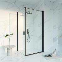 Fortifura Galeria Douchecabine - 100x100x200 - Profiel - veiligheidsglas - anti kalk - mat zwart SW1122491 SW797915 SW797905 - thumbnail