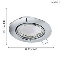 Eglo LedspotPeneto (3) 3x5w - 3000K - 8,7cm nikkel mat - 94407 - thumbnail