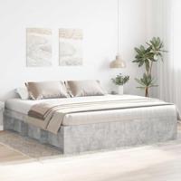 Bedframe betongrijs 200x200 cm - thumbnail
