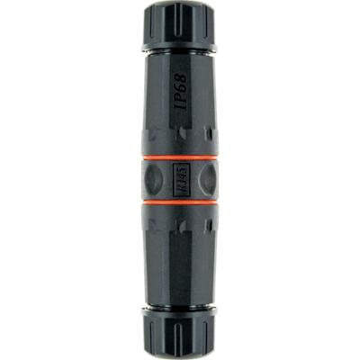 Schwaiger RJ45-koppeling Netwerk Adapter CAT 6A [1x RJ45-bus 8p8c - 1x RJ45-bus 8p8c] Zwart - thumbnail