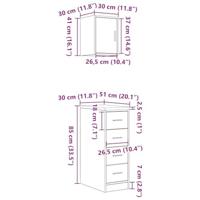 VidaXL Garagekasten 2 st bewerkt hout sonoma grijs - thumbnail
