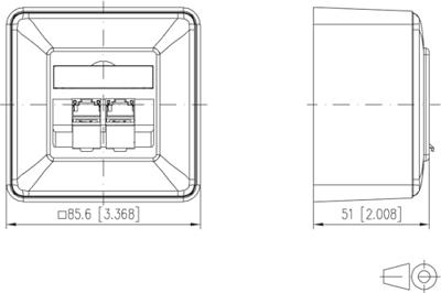 Metz Connect 130B11D20002-E Netwerkdoos Opbouw (op muur) CAT 6A 2 poorten Zuiver wit Metz Connect 130B11D20002-E Netwerkdoos Opbouw (op muur) CAT 6A 2 poorten Zuiver wit