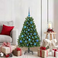 VidaXL Kunstkerstboom met 150 led groen 120 cm pvc en metaal - thumbnail