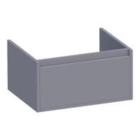 Brauer Hope - Onderkast - 60 cm - met 1 Softclose Lade Greeploos en 1 Sifon Uitsparing - Mat Grijs - thumbnail