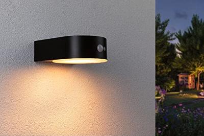 Paulmann 94730 Eileen PIR 2200K Wandlamp op zonne-energie Energielabel: A (A - G) 5.5 W Goud Zwart