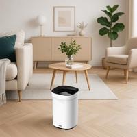 Afvalbak desq open inworp 20 liter metaal wit - thumbnail