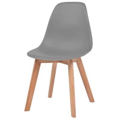VidaXL Eetkamerstoelen 6 st kunststof grijs VidaXL Eetkamerstoelen 6 st kunststof grijs