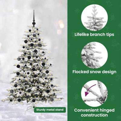 VidaXL Kunstmatige inklapbare kerstboom wit 180 cm pe en pvc