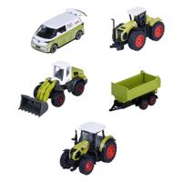 Majorette Claas, Volkswagen (VW) Claas boerderij 5 pieces giftpack Kant-en-klaar model Landbouwvoertuig (model) - thumbnail