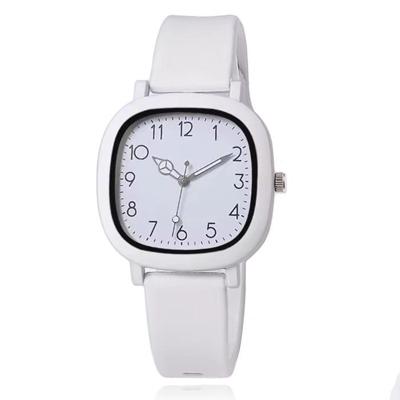 LGT Wit dameshorloge - minimalistische vierkante kast & siliconen band LGT Wit dameshorloge - minimalistische vierkante kast & siliconen band