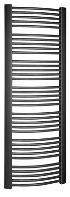Handdoekradiator Sapho Egeon Gebogen 59.5x174.2 cm Antraciet Sapho