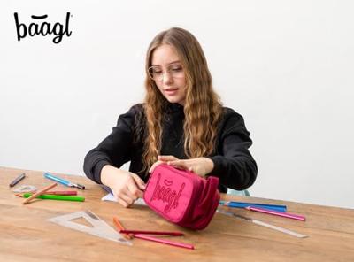 Baagl Student etui Ruby 3-ritsen