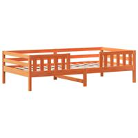 Bedframe met huisje massief grenenhout wasbruin 90x200 cm - thumbnail