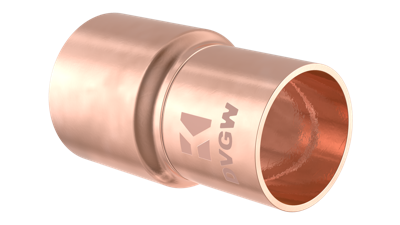 Kirchhoff Koperen reduceerkoppeling, blank, 28 mmA x 22 mm, 1 socket, (5243) - 989075055