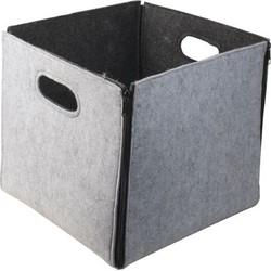 Gusta Opbergmand - Grijs - Vilt met Ritsen - 30x30x30cm Gusta Opbergmand - Grijs - Vilt met Ritsen - 30x30x30cm