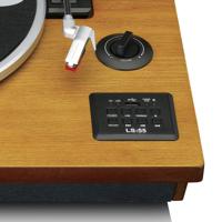 Platenspeler met Bluetooth®, USB MP3-coder, luidsprekers Hout - thumbnail