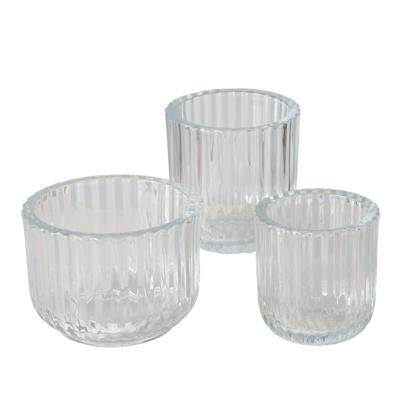 Boltze Home Theelichthouder glas transparant set a 3