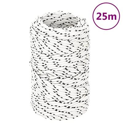 Boottouw gevlochten 2 mmx25 m polyester wit - thumbnail