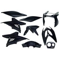 Plaatset 9-delig Edge voor Yamaha Aerox tot bouwjaar 2014 - zwart metallic - thumbnail