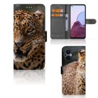 OPPO Reno 8 Lite | OnePlus Nord N20 | Telefoonhoesje | Met pasjeshouder | Luipaard - thumbnail