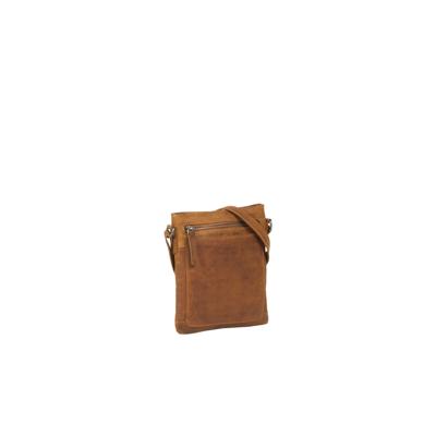 Justified Bags Justified Bags® Nynke Leren Top Zip Schoudertas Cognac