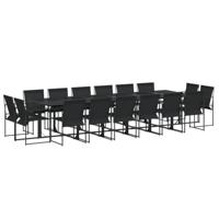 17-delige Tuinset textileen zwart - thumbnail