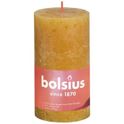 Bolsius rustiek stompkaars 130/68 oker Bolsius rustiek stompkaars 130/68 oker