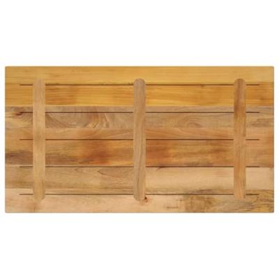 Tafelblad rechthoekig 110x60x2,5 cm massief ruw mangohout