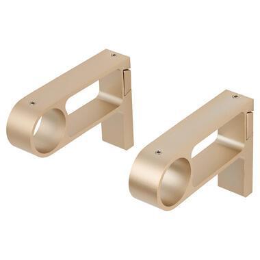 Wandsteun gordijnroede Hooked - rosé goud - Ø28mm - S/2 (2016355)
