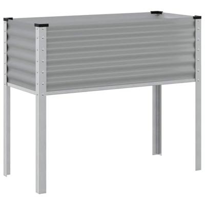 VidaXL Plantenbak 100x45x90 cm staal grijs