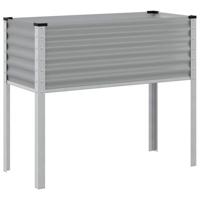 VidaXL Plantenbak 100x41x90 cm staal grijs - thumbnail