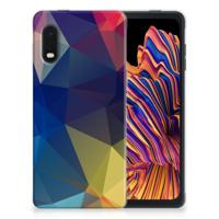 Samsung Xcover Pro | TPU Hoesje | Polygon Dark - thumbnail