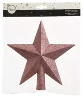 Decoris Piek Kunststof roze met glitters 4.2x19x19cm - thumbnail