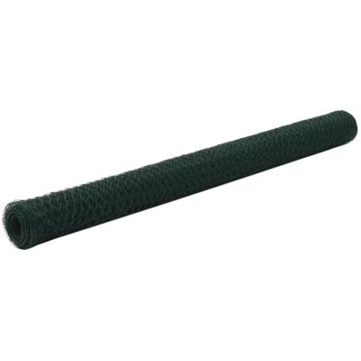 VidaXL Kippengaas 25x1,5 m staal met pvc coating groen VidaXL Kippengaas 25x1,5 m staal met pvc coating groen