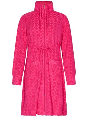 Felroze badstoffen badjas rits