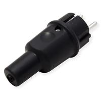 Bachmann 913.169 Stekker met randaarde Massief rubber 250 V Zwart IP44, IP20 - thumbnail