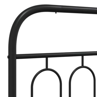 Bedframe met hoofdbord metaal zwart 100x190 cm Bedframe met hoofdbord metaal zwart 100x190 cm