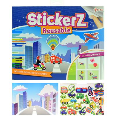 StickerZ stickerboek verschillende voertuigen met herbruikbare (raam) stickers