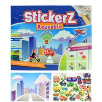 StickerZ stickerboek verschillende voertuigen met herbruikbare (raam) stickers - thumbnail