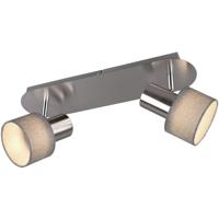 Led Plafondspot - Trion Waler - Gu10 Fitting - 2-lichts - Rechthoek - Mat Nikkel - Aluminium - thumbnail