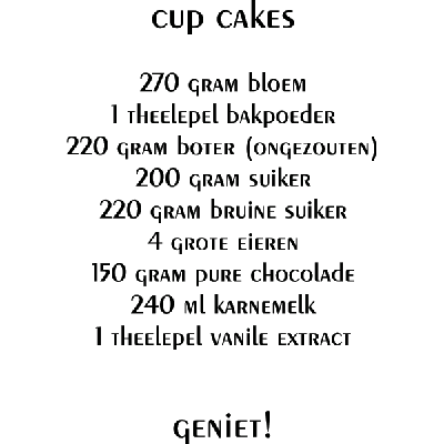 Cup Cakes - Muursticker Cup Cakes - Muursticker