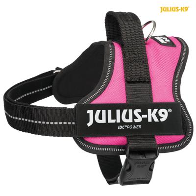 Julius K9 power-harnas / tuig voor labels fuchsia