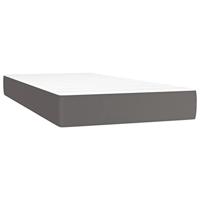 Boxspring met matras kunstleer grijs 100x200 cm - thumbnail